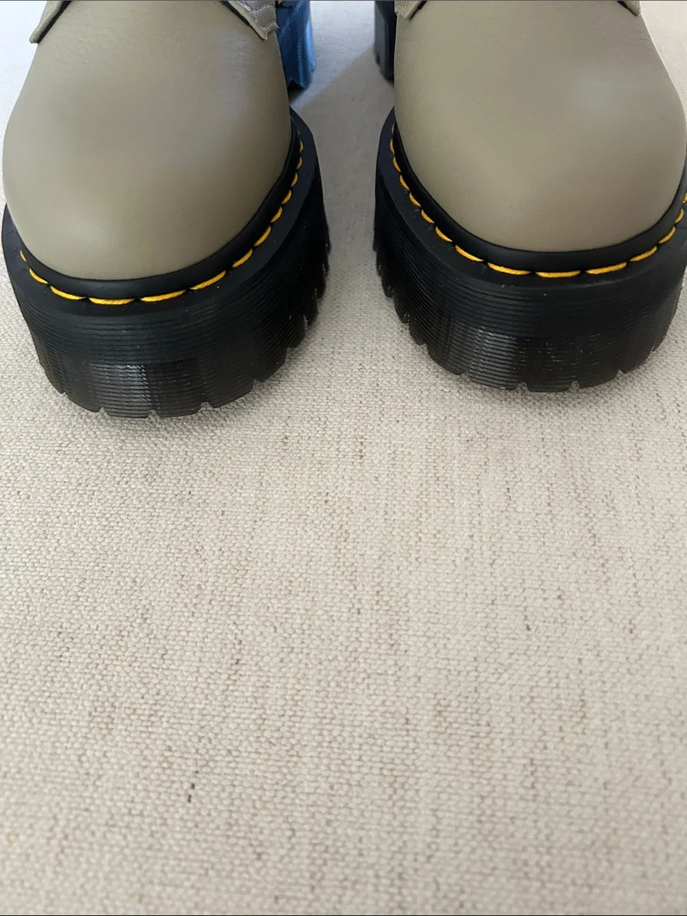 Dr Martens 1461 Quad II Pisa Platform Shoes Warm Stone l, Size 9, NWOB